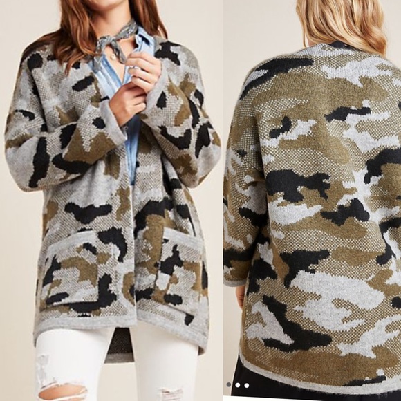 vera camo cardigan